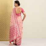 Pink Ethnic Motifs Zari Silk Cotton Banarasi Saree